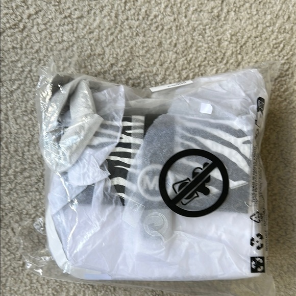 MK Greenwich Small Zebra Print Calf Hair Crossbody Bag - Picture 5 of 16